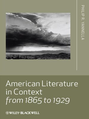 cover image of American Literature in Context from 1865 to 1929